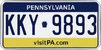 PA license plate KKY9893