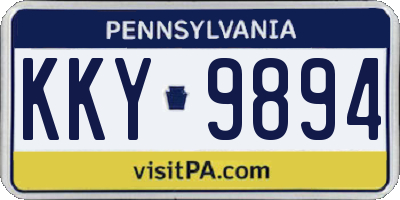 PA license plate KKY9894