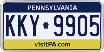 PA license plate KKY9905