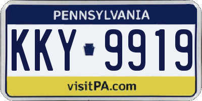 PA license plate KKY9919