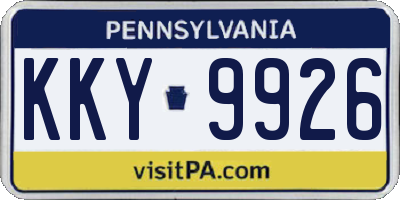 PA license plate KKY9926