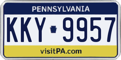 PA license plate KKY9957