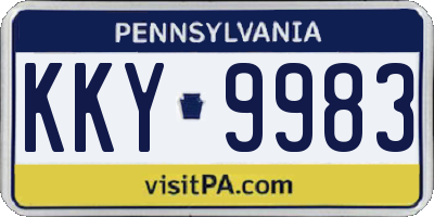 PA license plate KKY9983