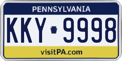 PA license plate KKY9998
