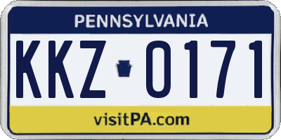 PA license plate KKZ0171