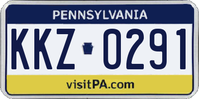 PA license plate KKZ0291