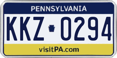 PA license plate KKZ0294
