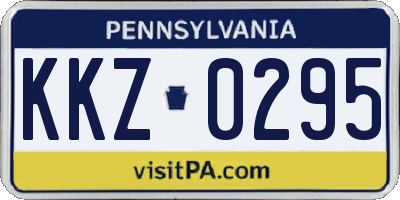 PA license plate KKZ0295