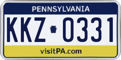 PA license plate KKZ0331