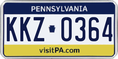 PA license plate KKZ0364