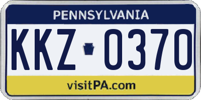 PA license plate KKZ0370