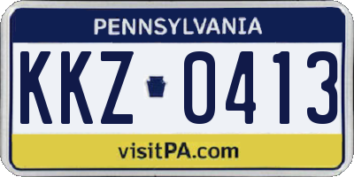 PA license plate KKZ0413