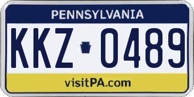 PA license plate KKZ0489