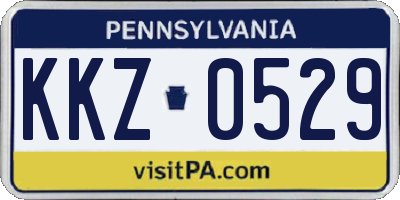 PA license plate KKZ0529