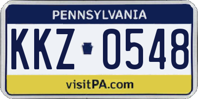 PA license plate KKZ0548