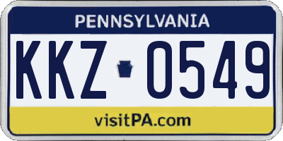 PA license plate KKZ0549