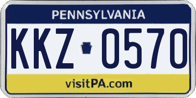 PA license plate KKZ0570