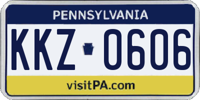 PA license plate KKZ0606
