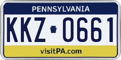 PA license plate KKZ0661
