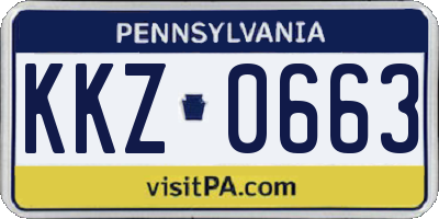 PA license plate KKZ0663