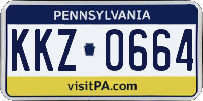 PA license plate KKZ0664