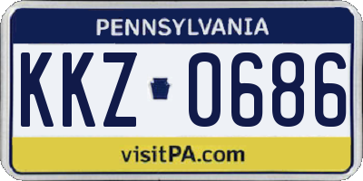 PA license plate KKZ0686