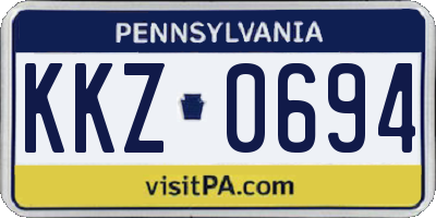 PA license plate KKZ0694