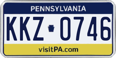 PA license plate KKZ0746