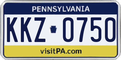 PA license plate KKZ0750