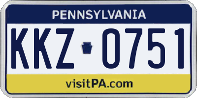 PA license plate KKZ0751