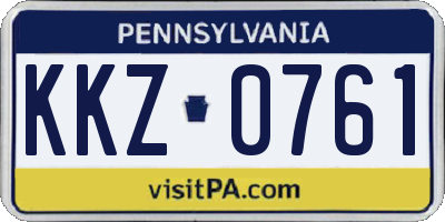 PA license plate KKZ0761