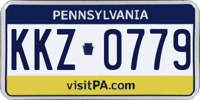 PA license plate KKZ0779