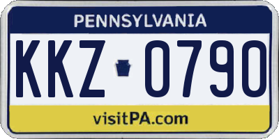 PA license plate KKZ0790