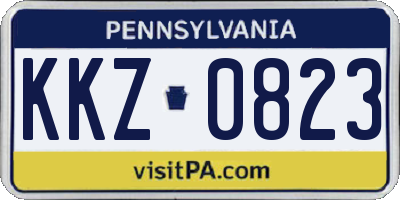 PA license plate KKZ0823