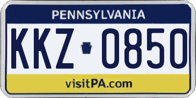 PA license plate KKZ0850