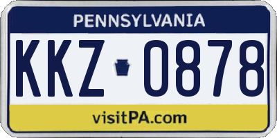 PA license plate KKZ0878