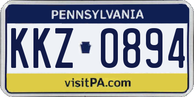 PA license plate KKZ0894