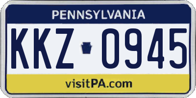 PA license plate KKZ0945