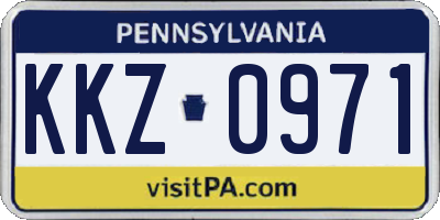 PA license plate KKZ0971