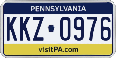 PA license plate KKZ0976