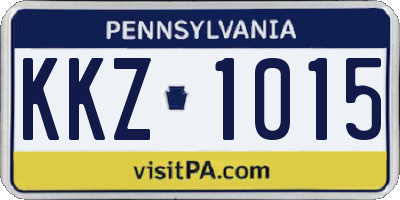 PA license plate KKZ1015