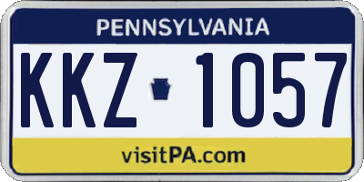 PA license plate KKZ1057