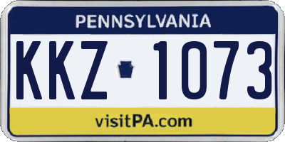 PA license plate KKZ1073