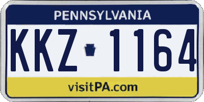 PA license plate KKZ1164