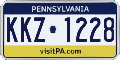 PA license plate KKZ1228