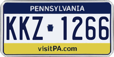 PA license plate KKZ1266