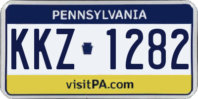 PA license plate KKZ1282