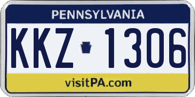 PA license plate KKZ1306