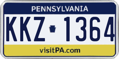 PA license plate KKZ1364