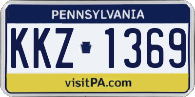 PA license plate KKZ1369